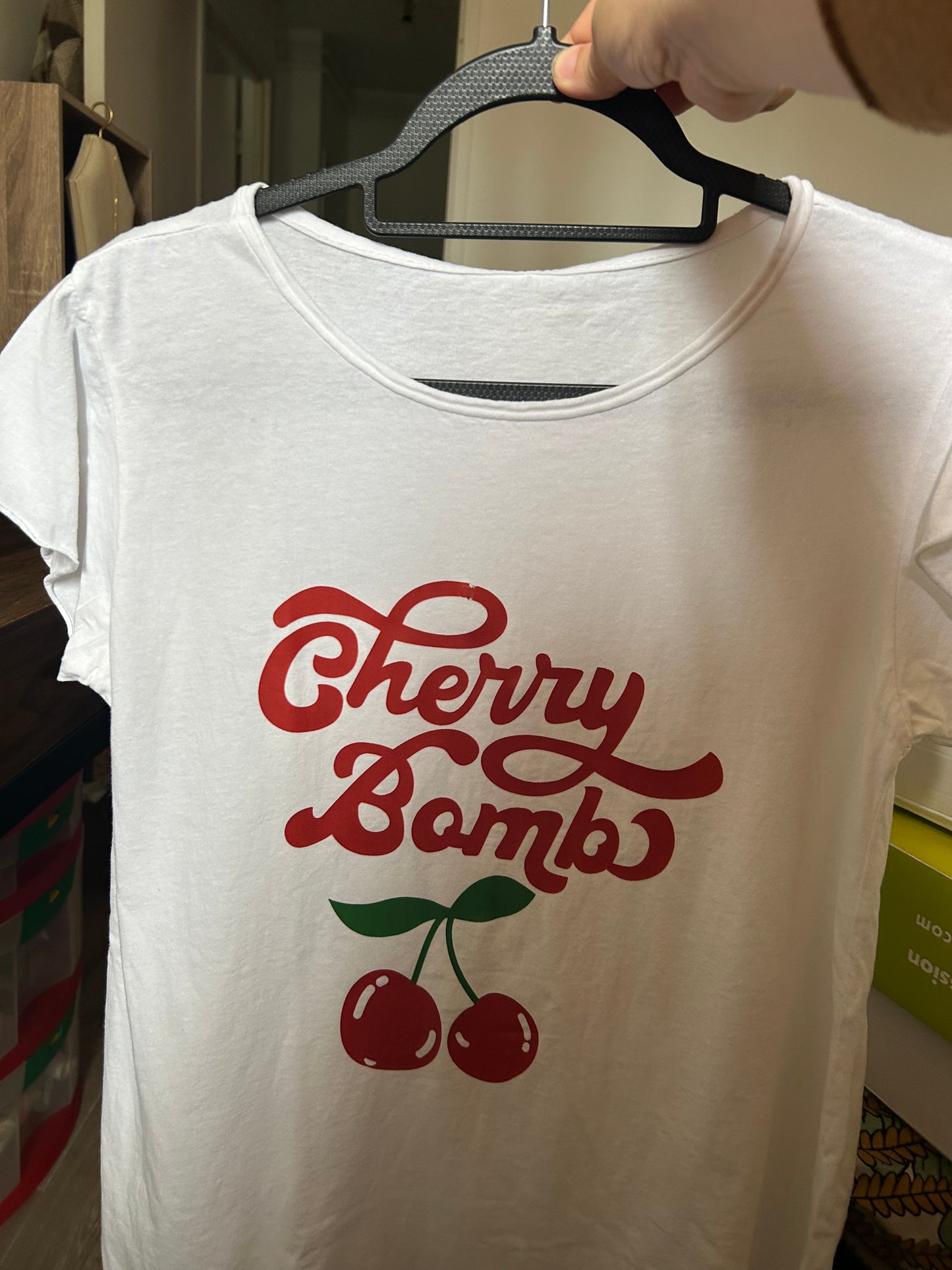 T-shirt coton imprime cherry Bomb