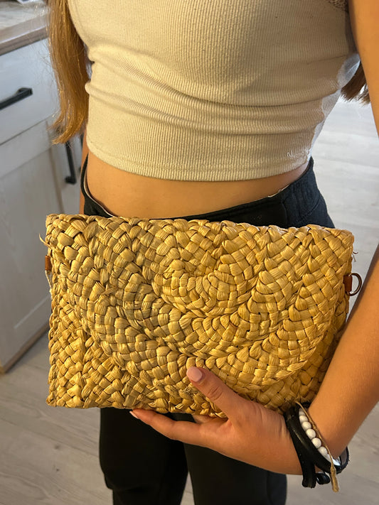 Clutch Palhinha Bege