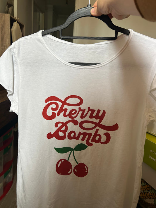 T-shirt coton imprime cherry Bomb