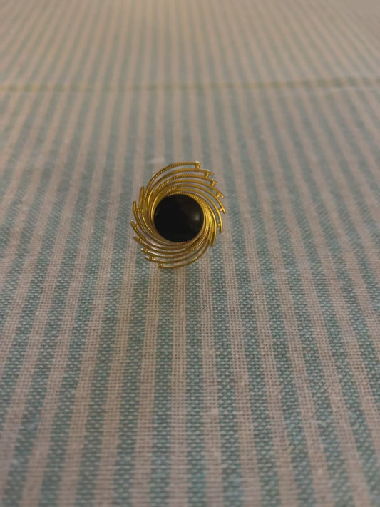 Anel Preto e Dorado
